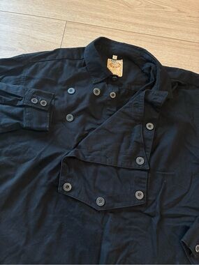 Wah Maker Men’s Frontier Bib Shirt Western Black Old West Motorcycle Size L